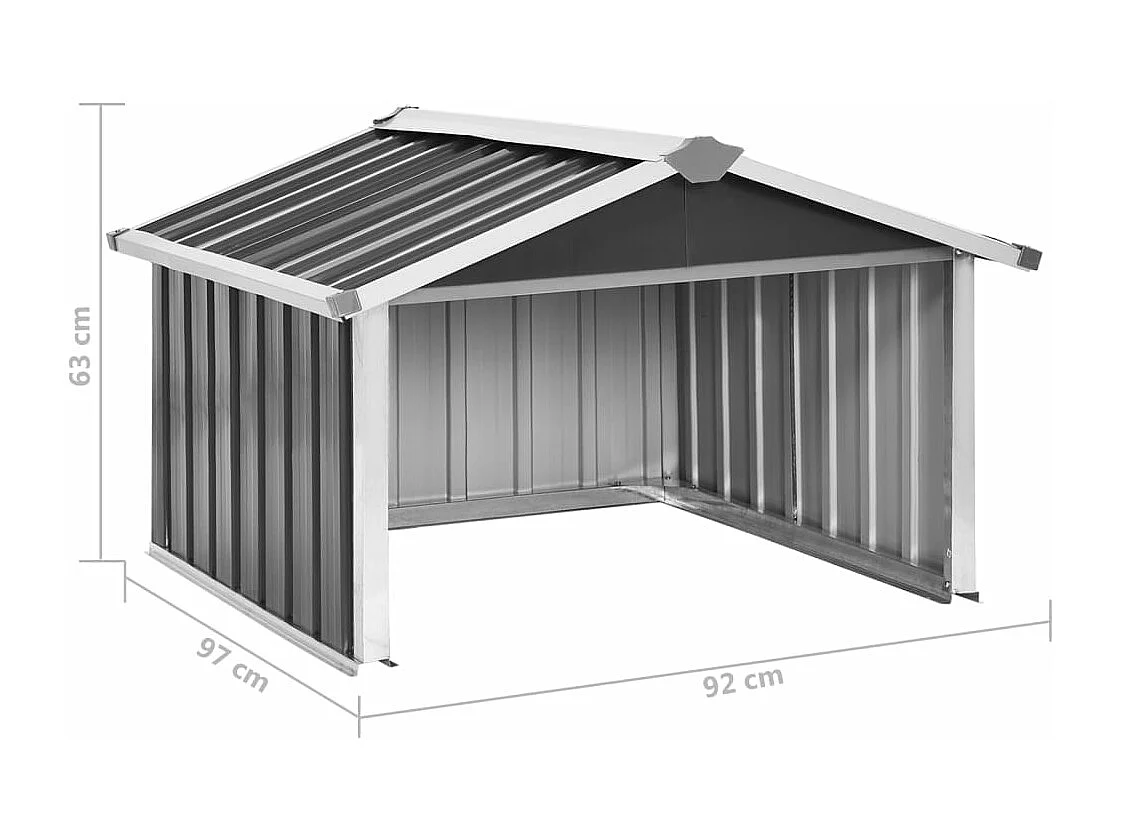 Abri pour robot de jardin 92x97x63 Acier galvanisé Anthracite