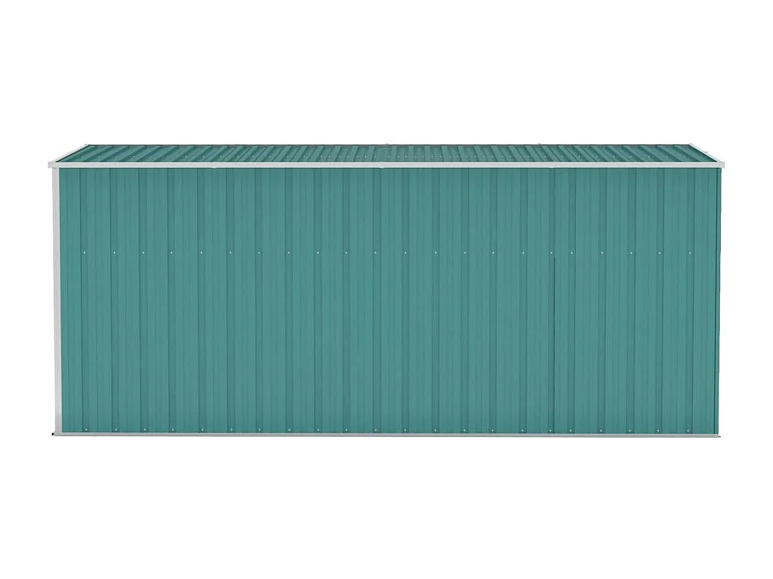 Abri de jardin mural Vert 118x382x178 Acier galvanisé