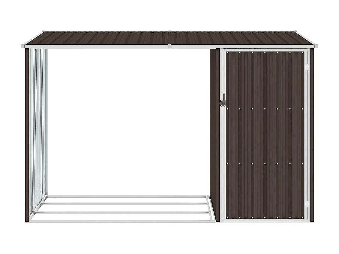 Abri à bois de jardin Marron 245x98x159 Acier galvanisé