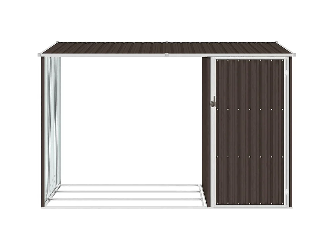 Abri à bois de jardin Marron 245x98x159 Acier galvanisé