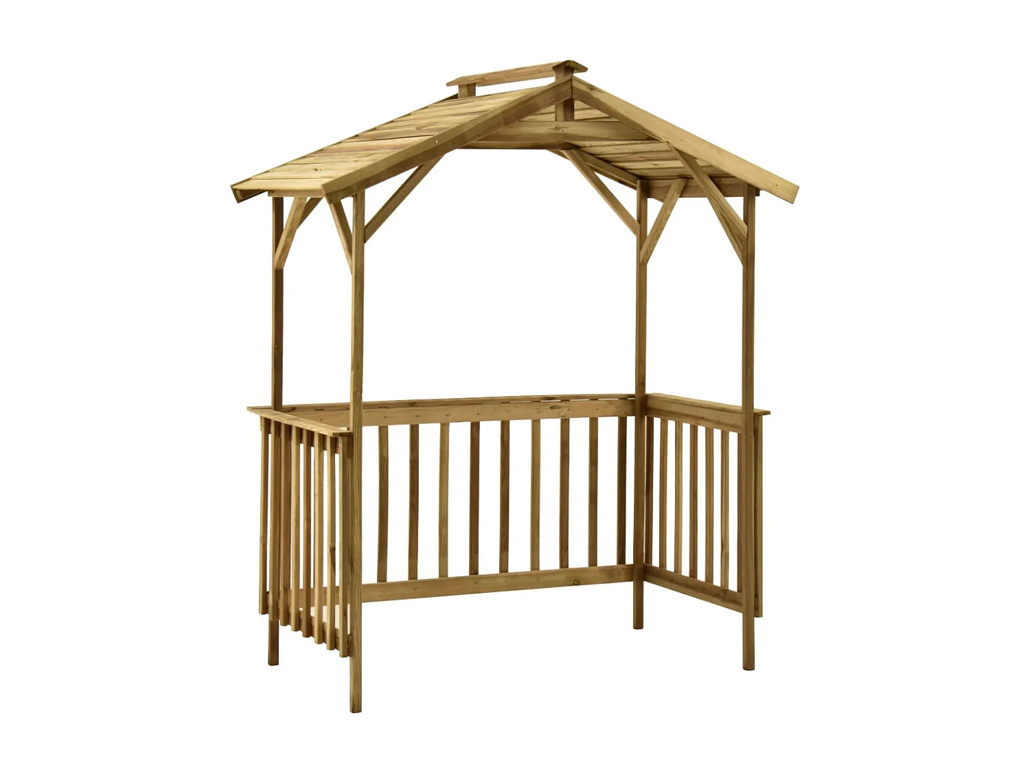Abri de barbecue 163,5x93x210 Bois de pin imprégné