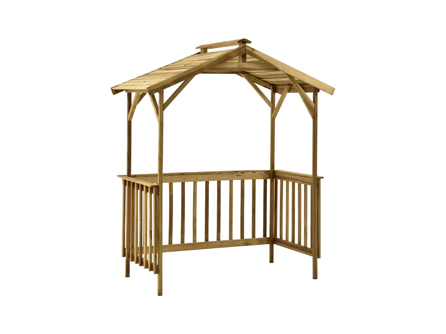 Abri de barbecue 163,5x93x210 Bois de pin imprégné