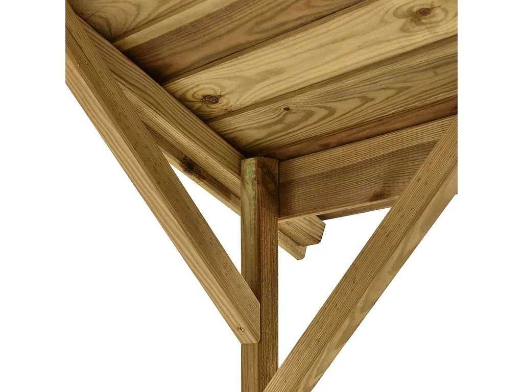 Abri de barbecue 163,5x93x210 Bois de pin imprégné