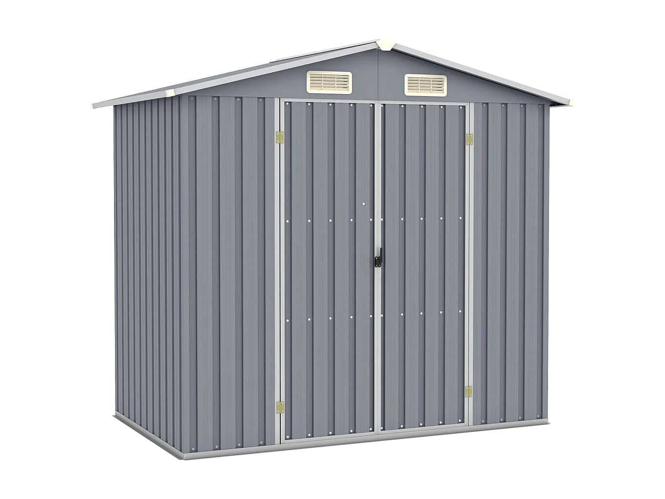 Abri de jardin Gris 205x129x183 Acier galvanisé