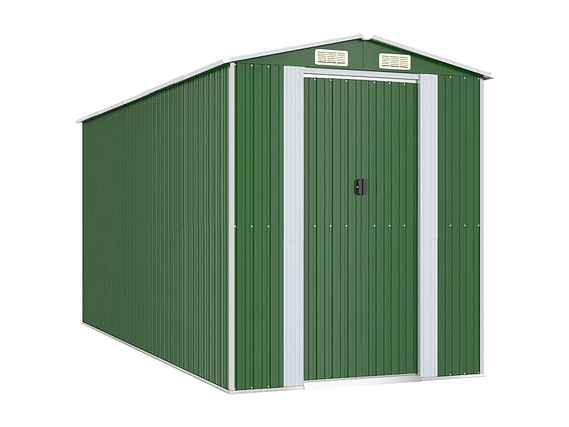 Abri de jardin Vert 192x440x223 Acier galvanisé