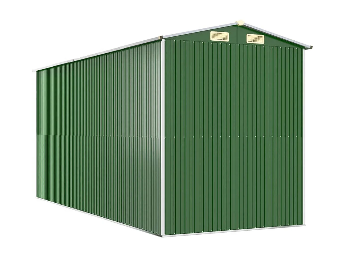 Abri de jardin Vert 192x440x223 Acier galvanisé