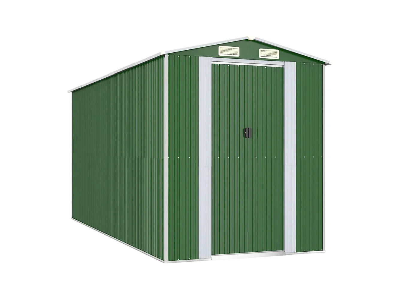 Abri de jardin Vert 192x440x223 Acier galvanisé