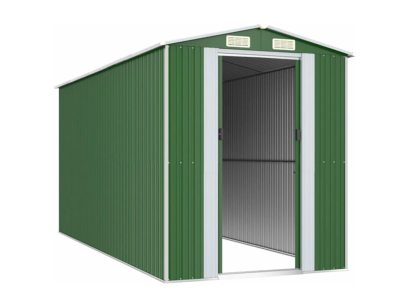 Abri de jardin Vert 192x440x223 Acier galvanisé
