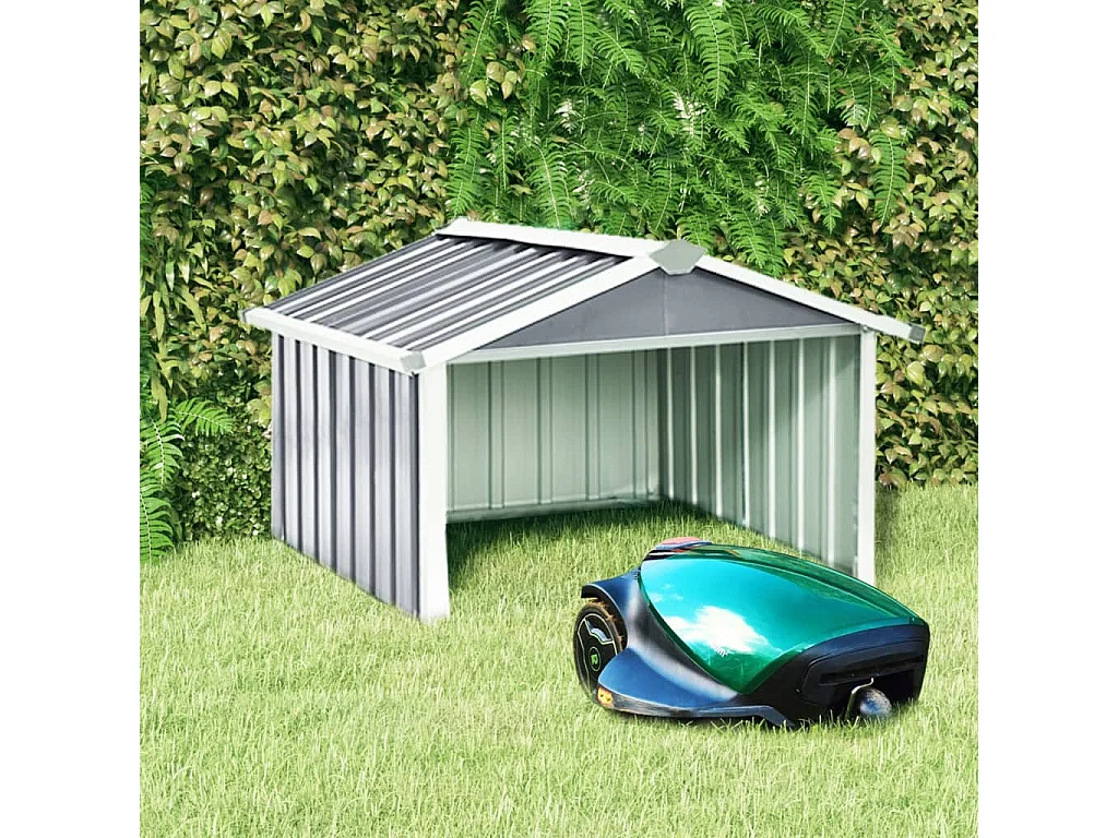 Abri pour robot de jardin 92x97x63 Acier galvanisé Gris