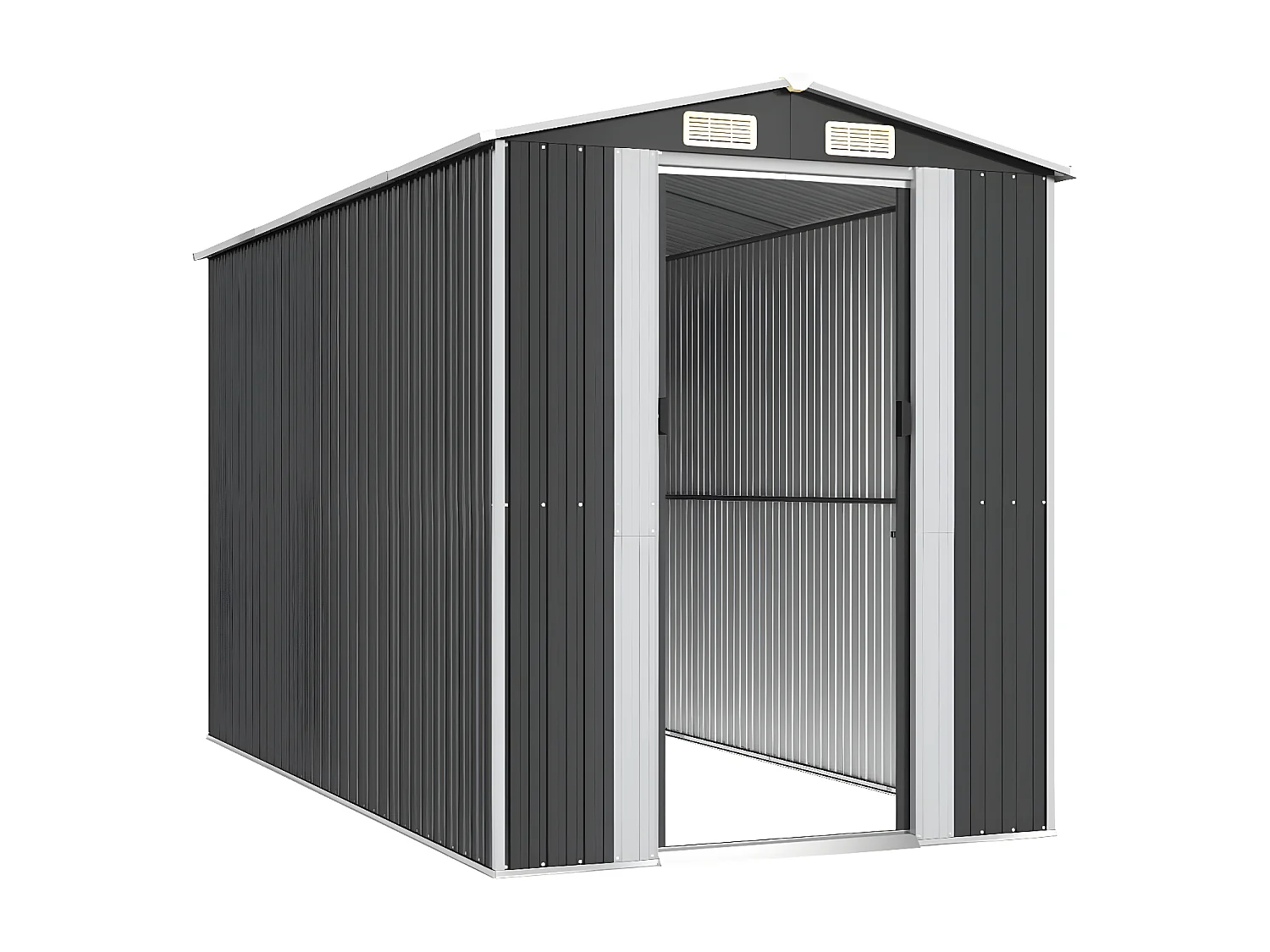 Abri de jardin Anthracite 192x357x223 Acier galvanisé