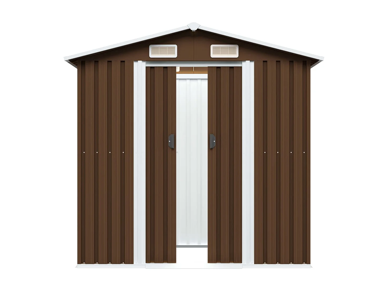 Abri de stockage pour jardin Marron 204x132x186 Acier