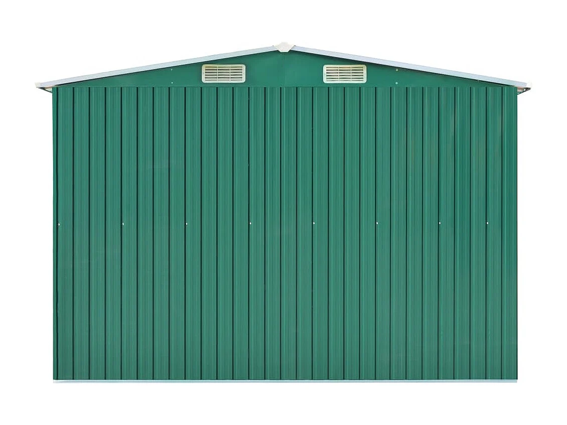 Abri de jardin Vert 257x779x181 Acier galvanisé