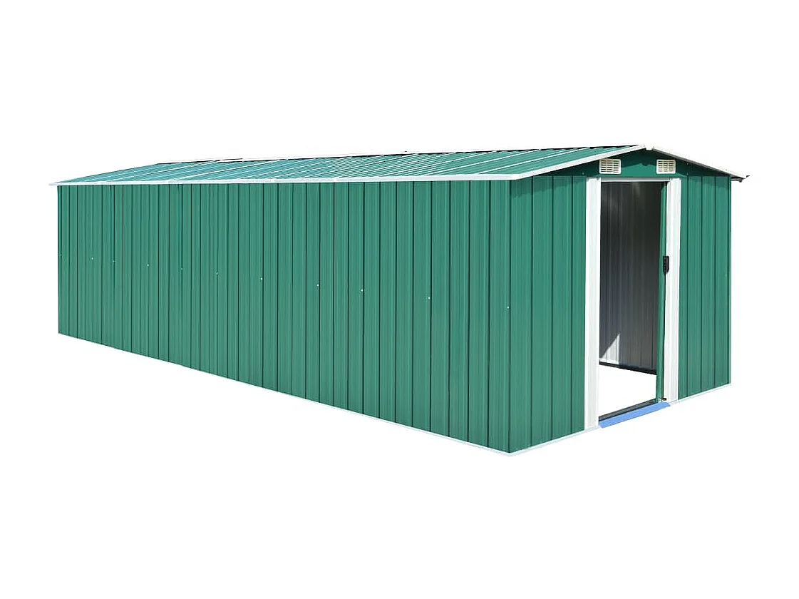 Abri de jardin 257x580x181 Métal Vert
