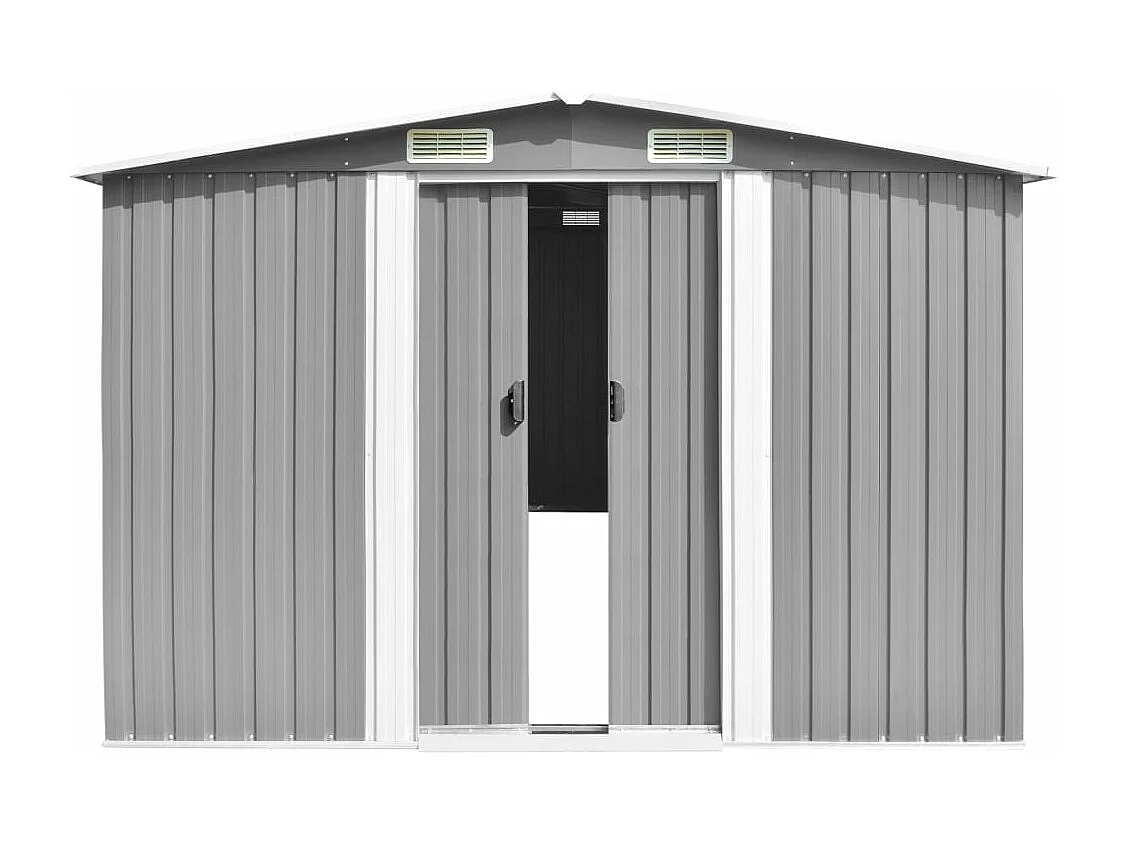 Abri de jardin 257x392x181 Métal Gris