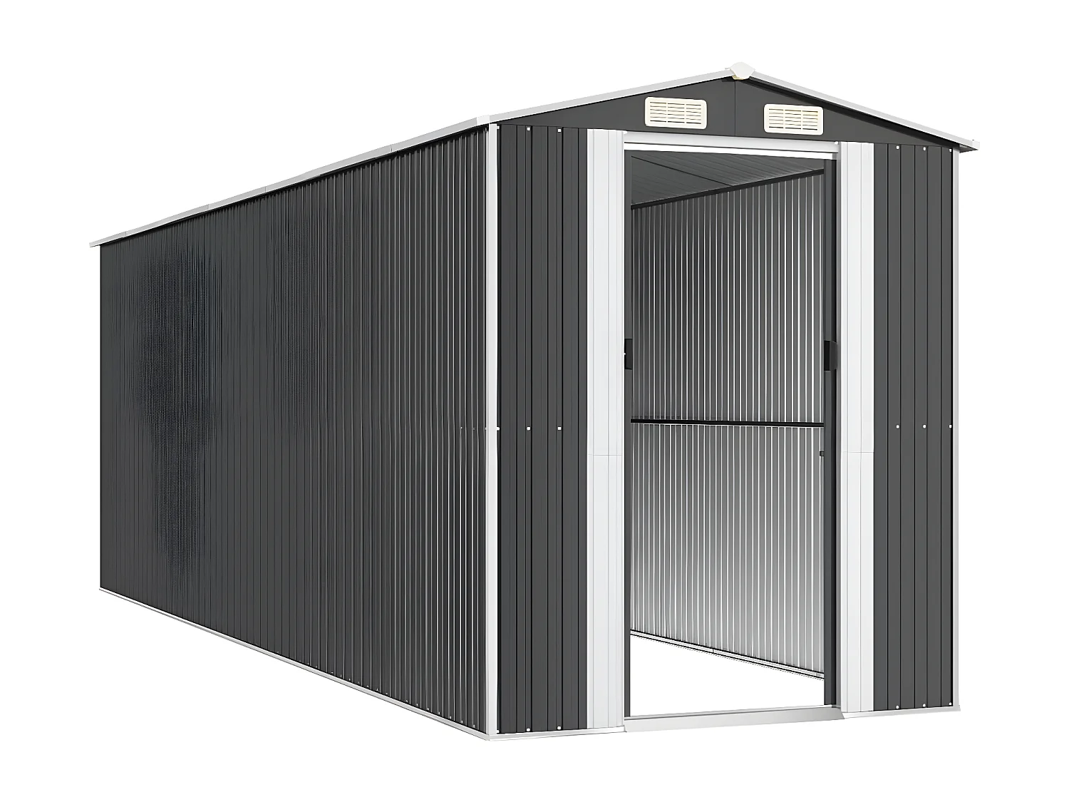 Abri de jardin Anthracite 192x606x223 Acier galvanisé