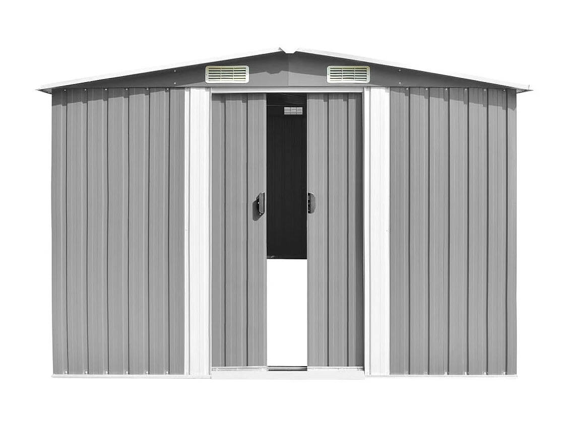 Abri de jardin Gris 257x779x181 Acier galvanisé