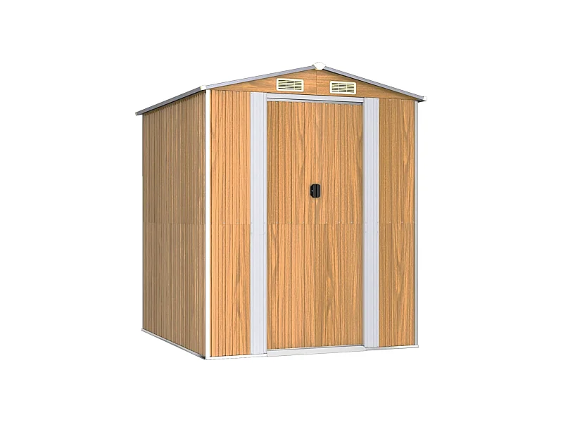 Abri de jardin Marron clair 192x191x223 Acier galvanisé