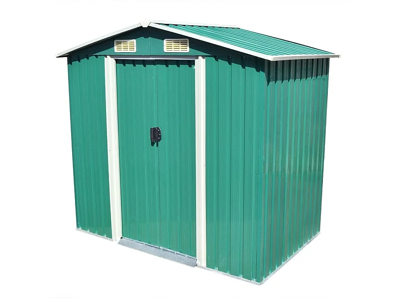 Abri de stockage pour jardin Métal Vert 204 x 132x186