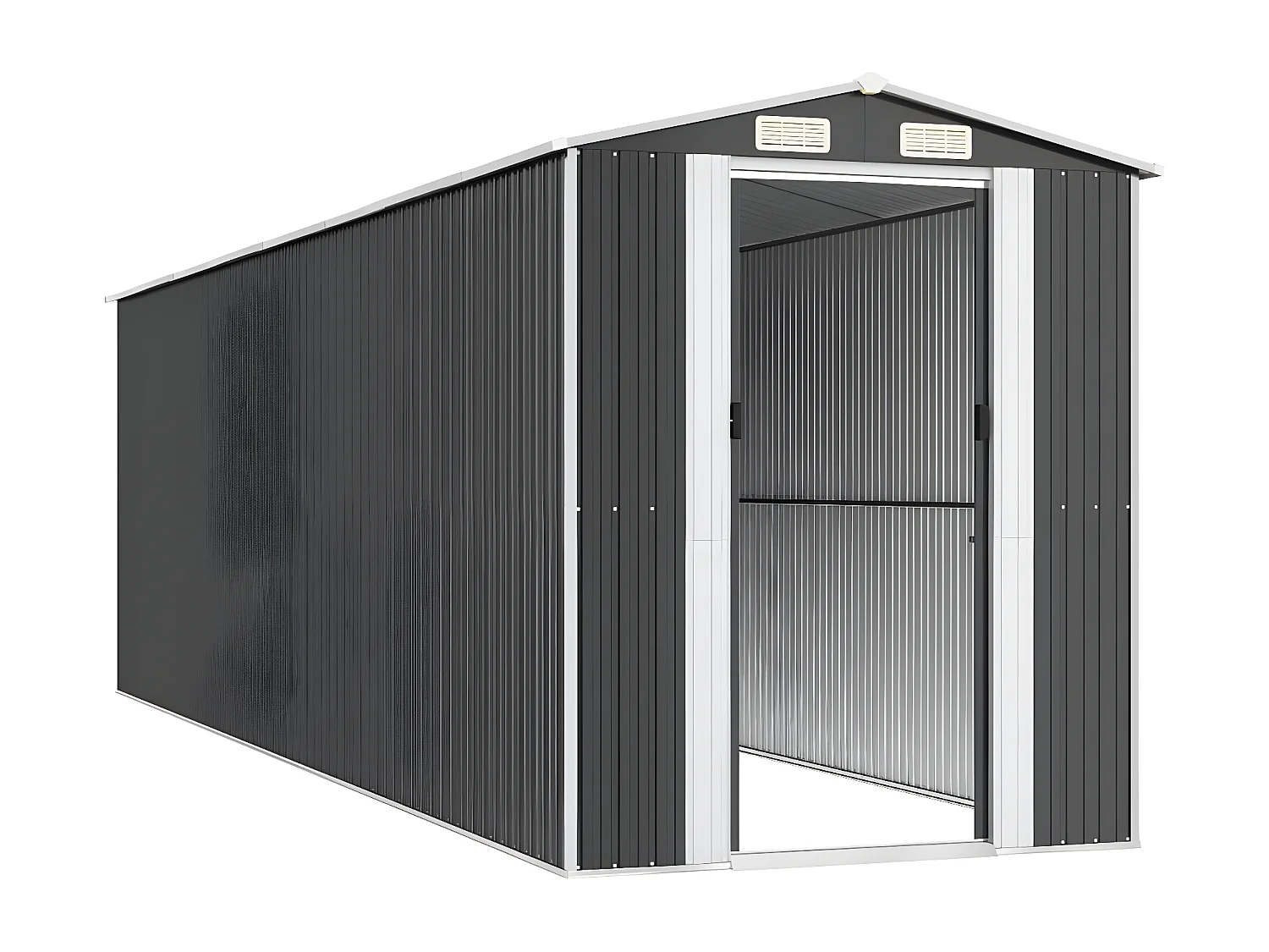 Abri de jardin Anthracite 192x689x223 Acier galvanisé