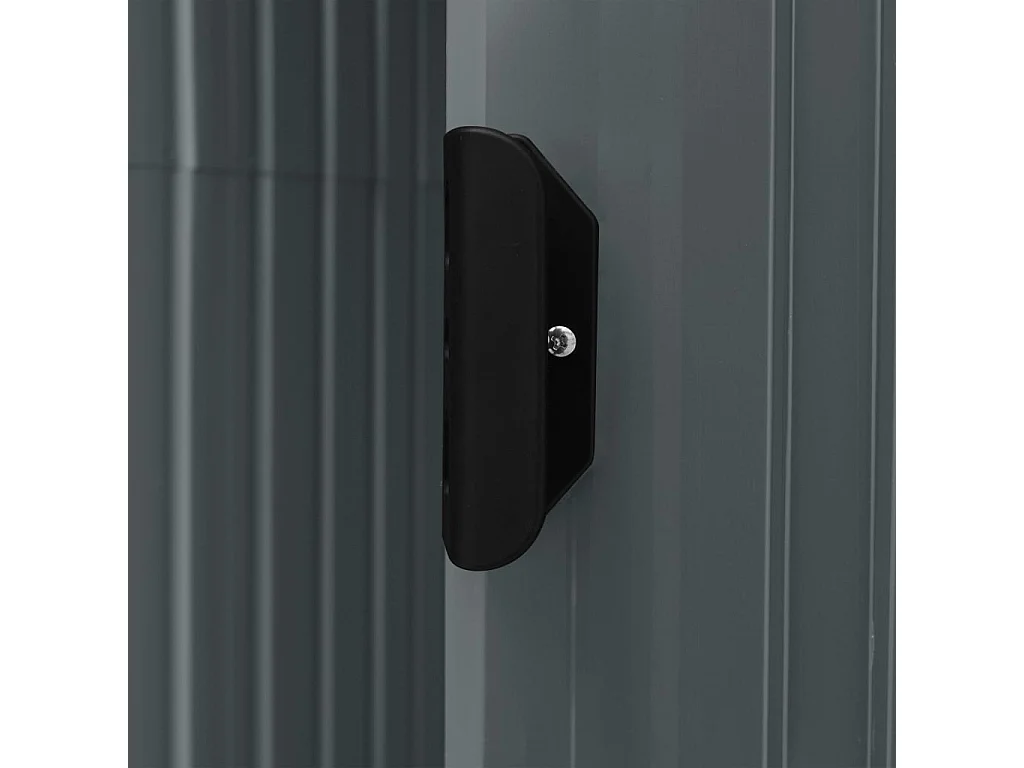 Abri de jardin avec étagère Gris 205x130x183 Fer