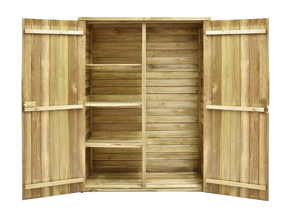 Abri à outils de jardin 123x50x171 Pinède imprégnée