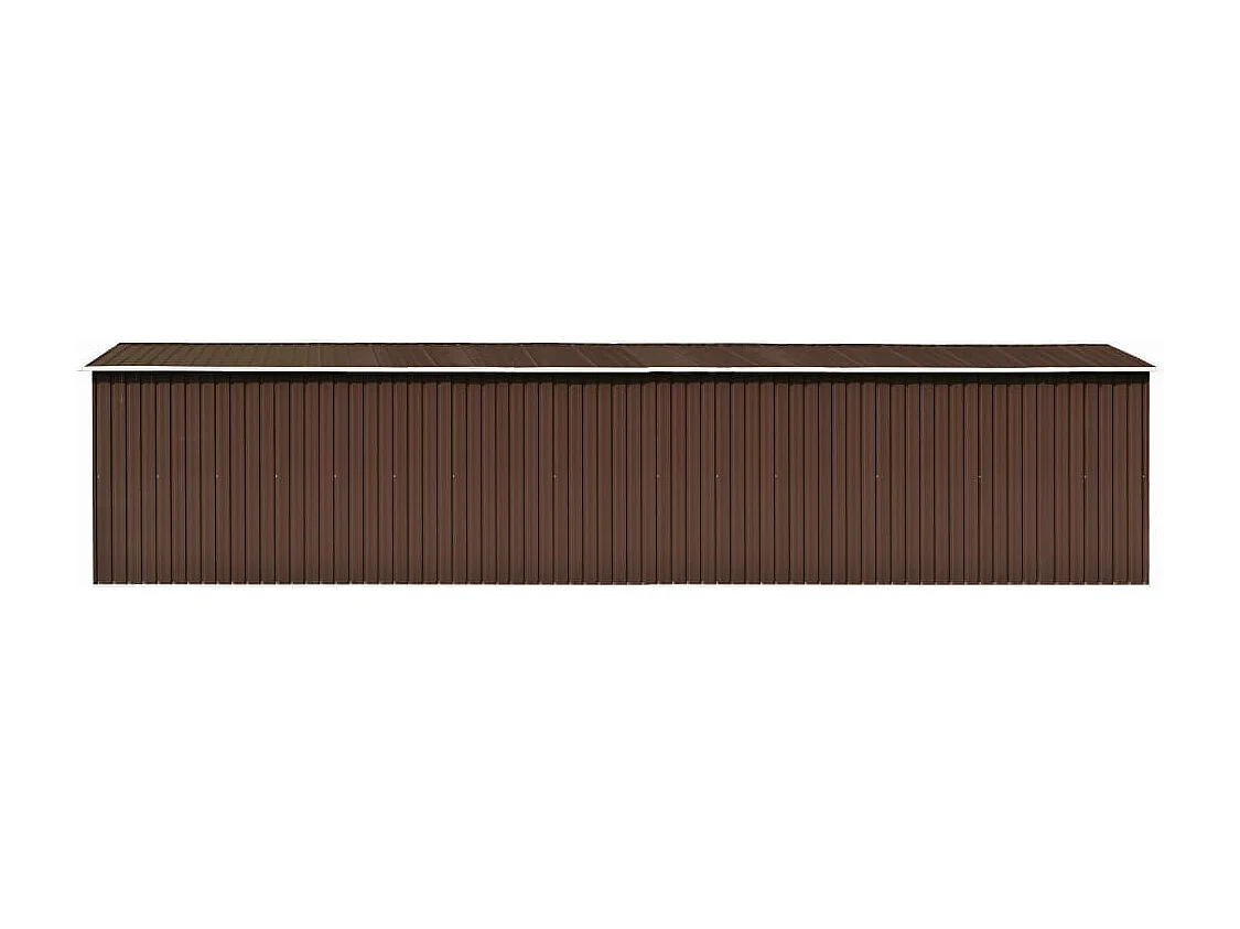 Abri de jardin Marron 257x990x181 Acier galvanisé