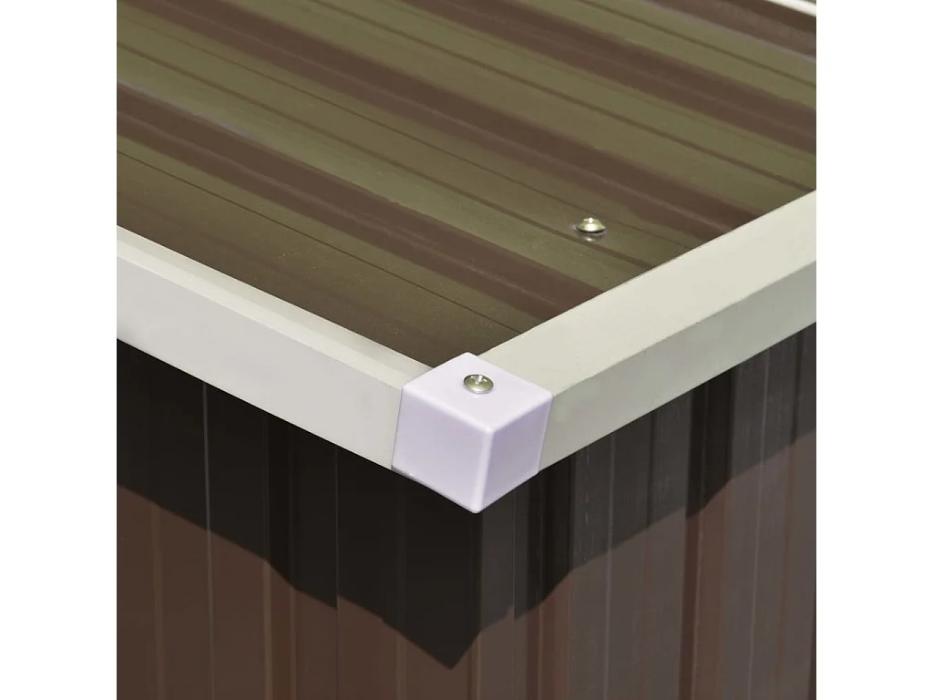 Abri de jardin Marron 257x990x181 Acier galvanisé