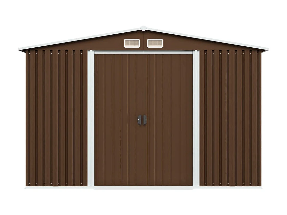 Abri de stockage pour jardin Marron 257x205x178 Acier