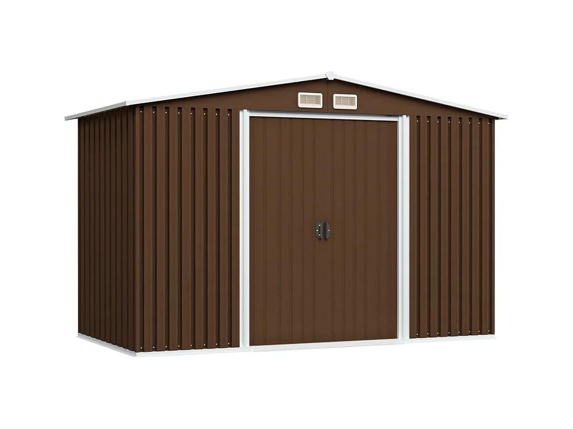 Abri de stockage pour jardin Marron 257x205x178 Acier
