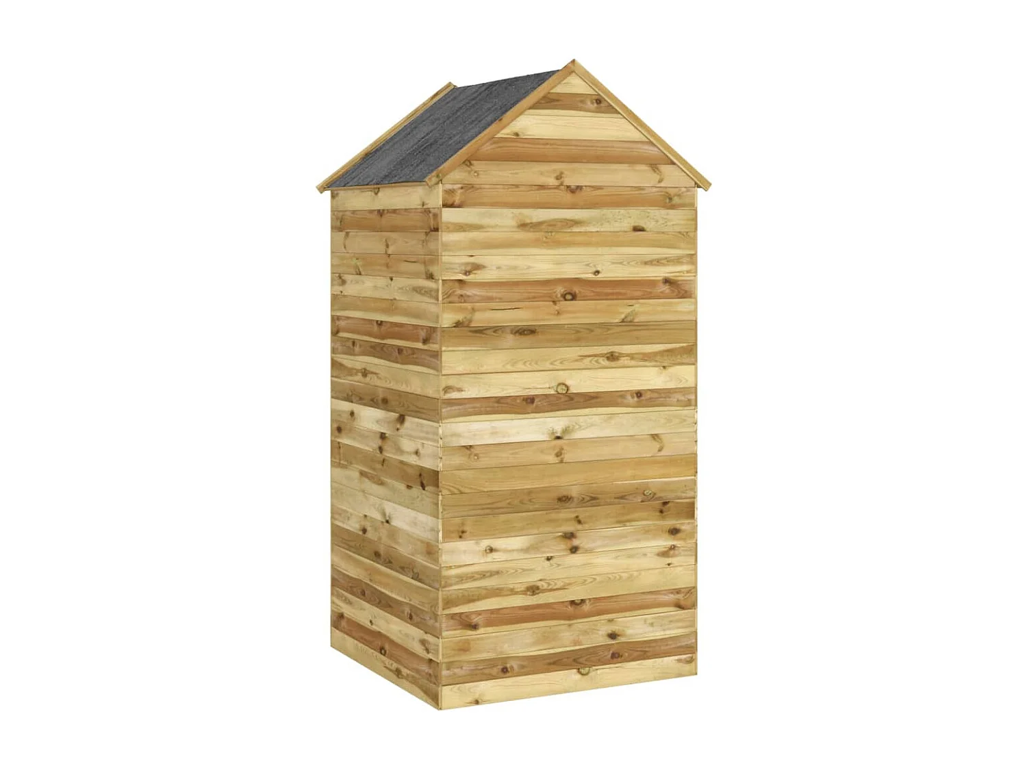 Abri à outils avec porte 107x107x220 Bois de pin imprégné