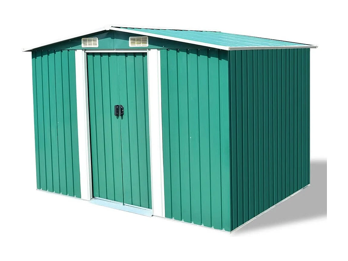 Abri de stockage pour jardin Métal Vert 257 x 205x178