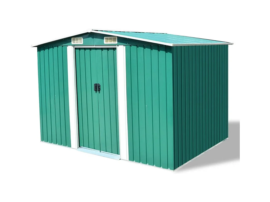 Abri de stockage pour jardin Métal Vert 257 x 205x178
