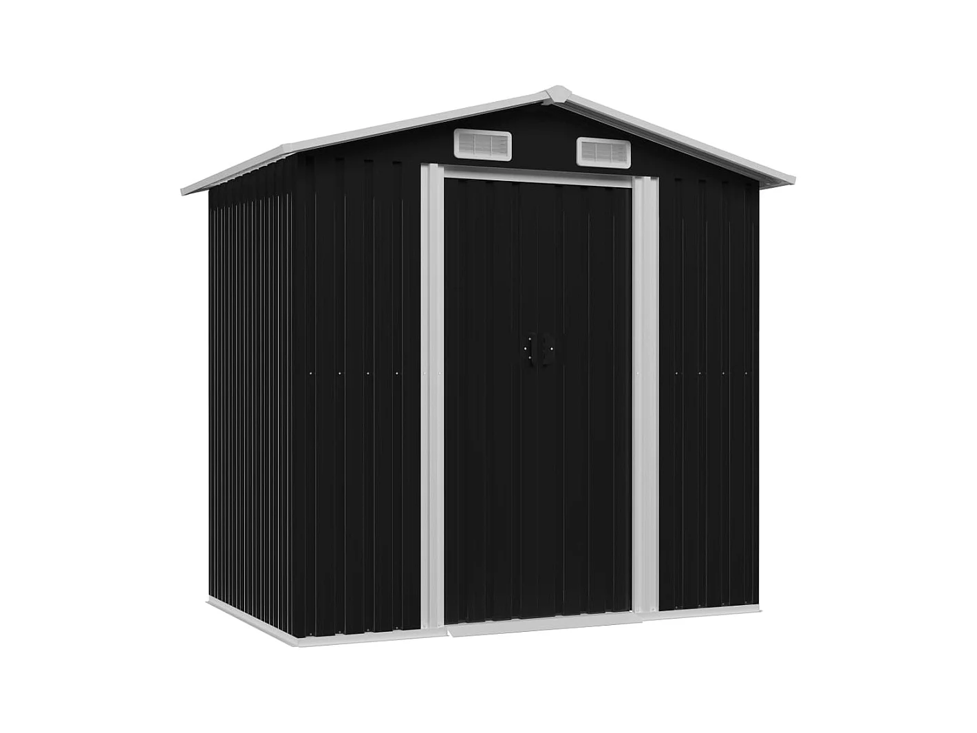 Abri de stockage pour jardin Anthracite Acier 204x132x186