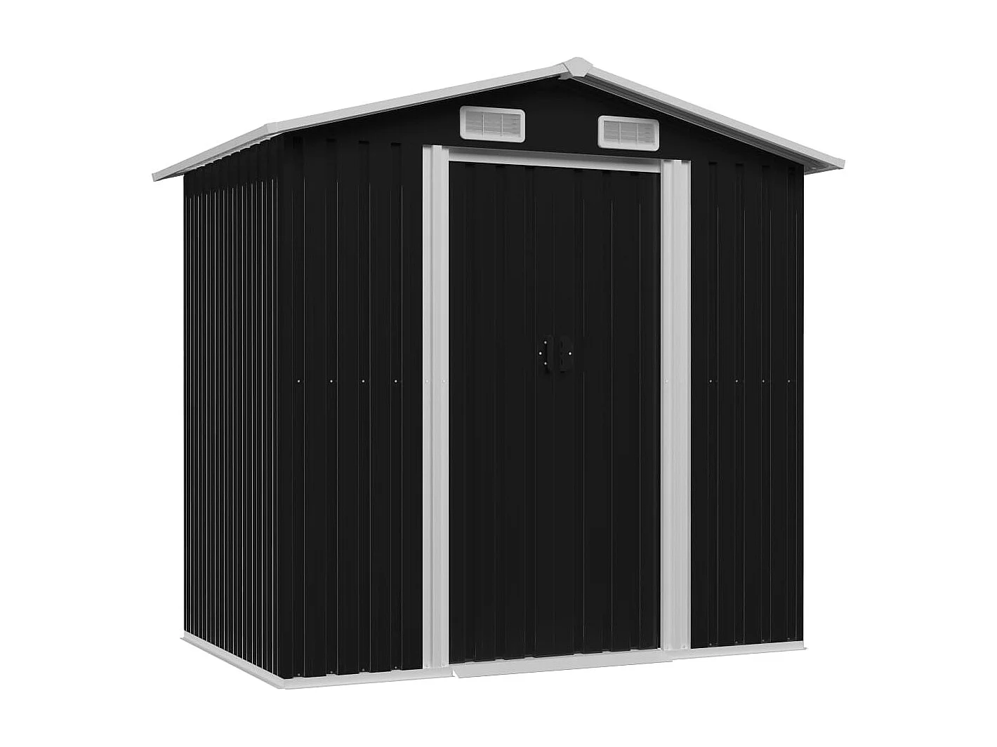 Abri de stockage pour jardin Anthracite Acier 204x132x186