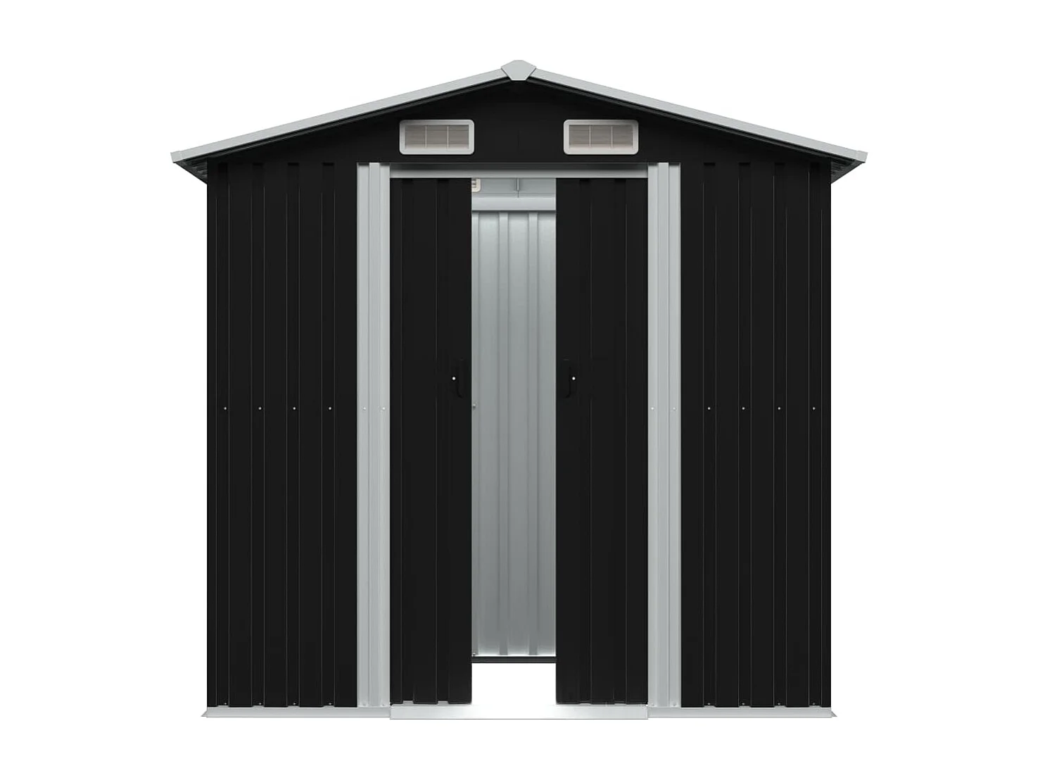 Abri de stockage pour jardin Anthracite Acier 204x132x186