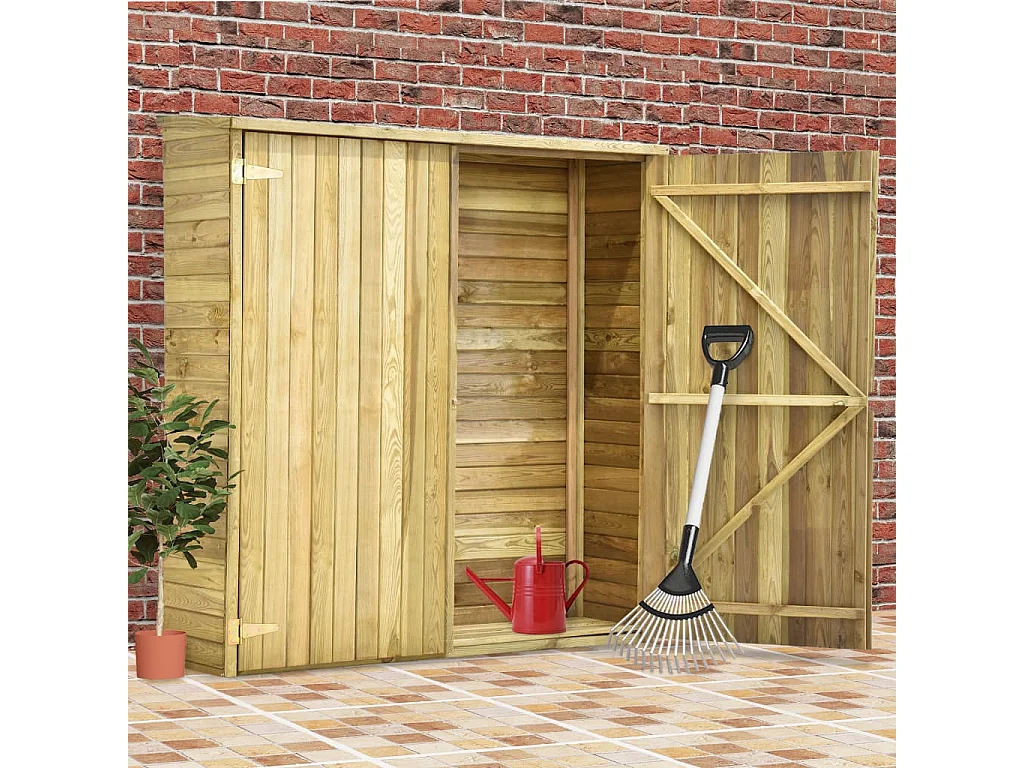 Abri à outils de jardin 163x50x171 Pinède imprégnée