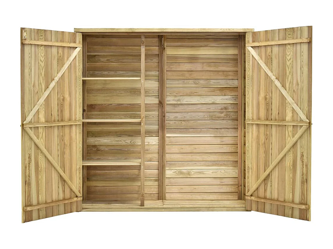 Abri à outils de jardin 163x50x171 Pinède imprégnée