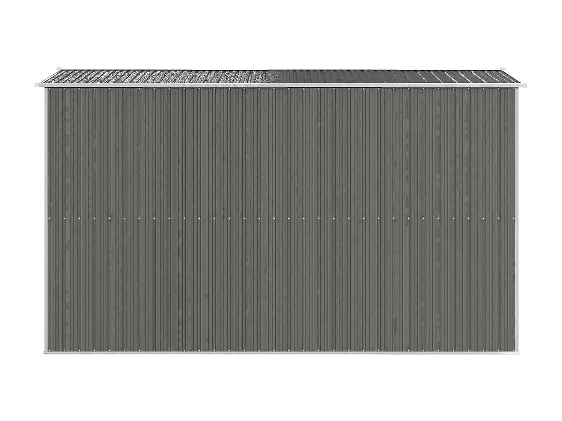 Abri de jardin Gris clair 192x357x223 Acier galvanisé