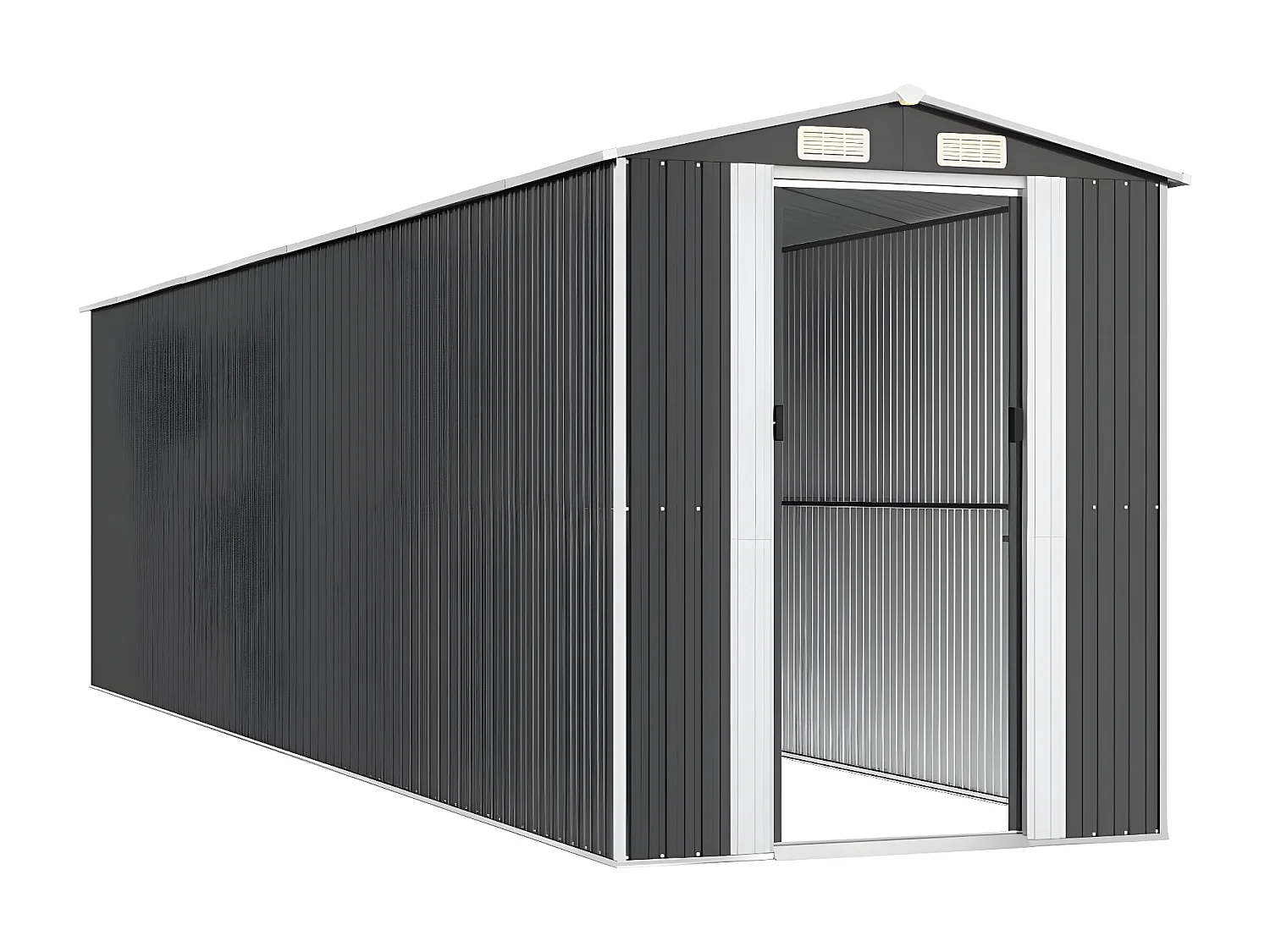 Abri de jardin Anthracite 192x772x223 Acier galvanisé