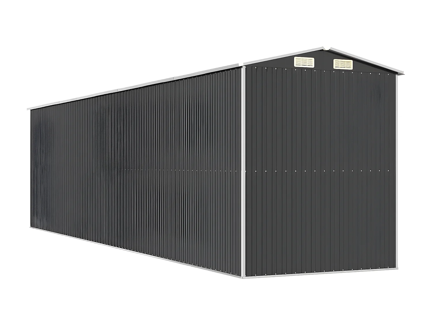 Abri de jardin Anthracite 192x772x223 Acier galvanisé