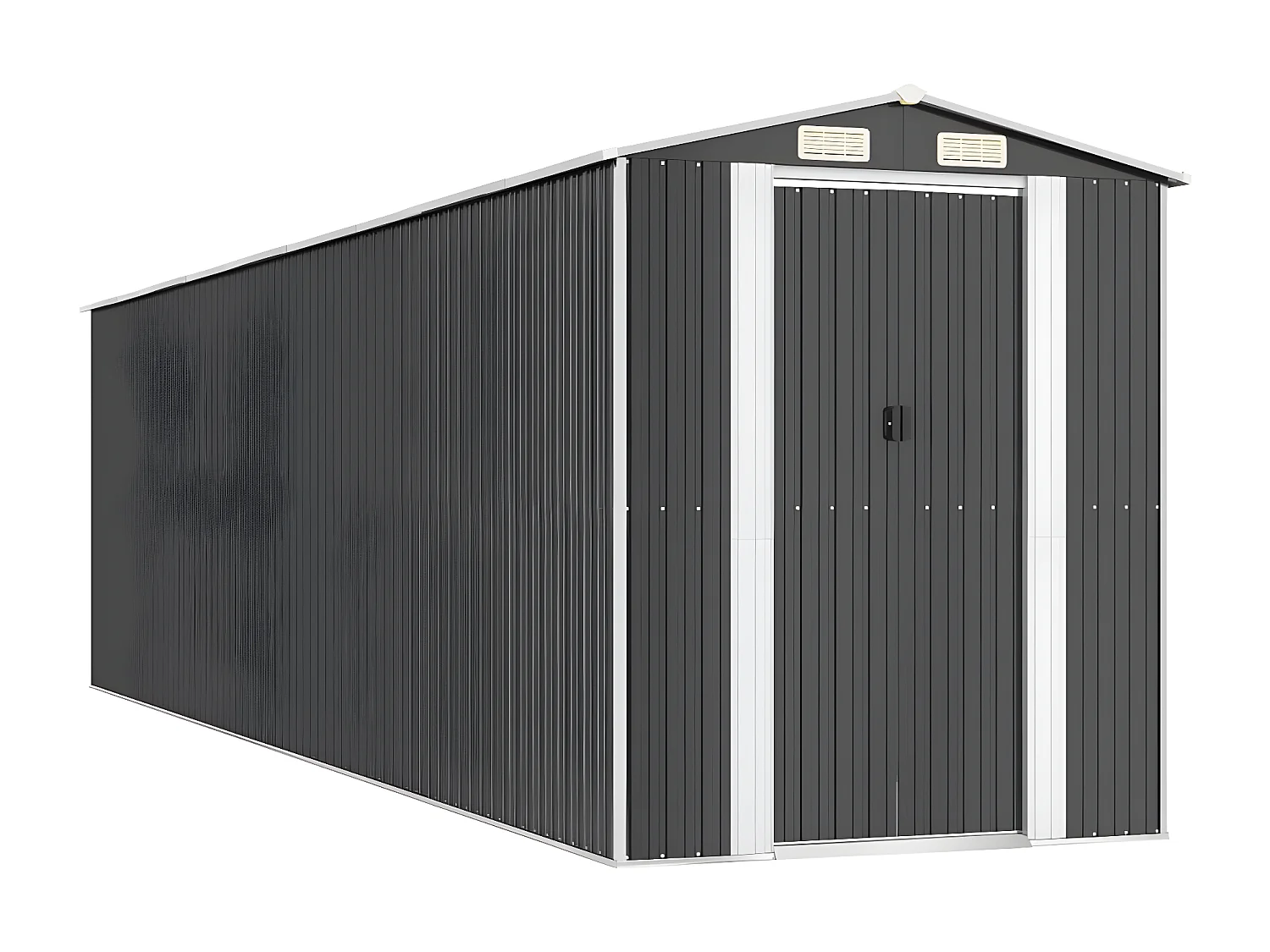 Abri de jardin Anthracite 192x772x223 Acier galvanisé