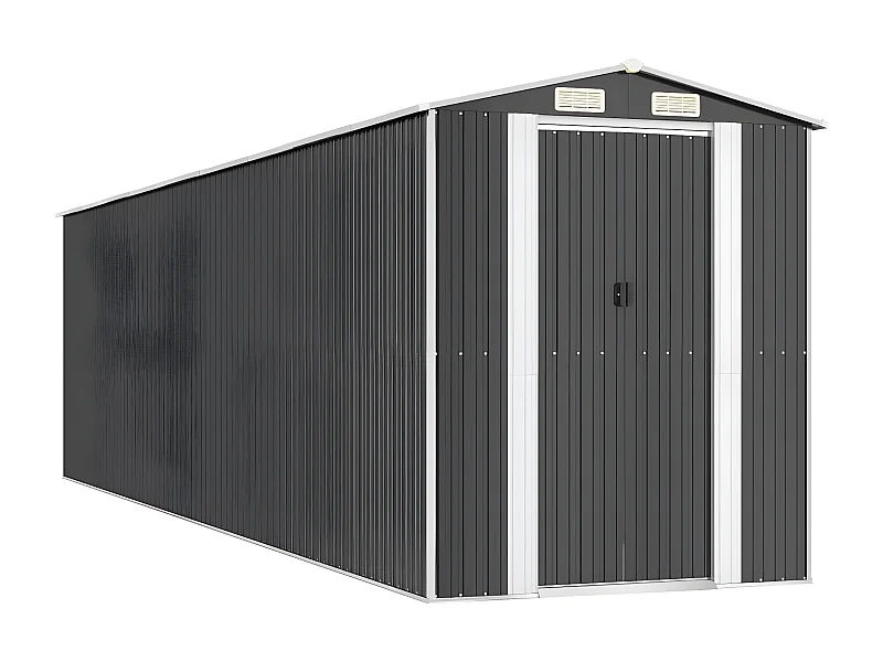 Abri de jardin Anthracite 192x772x223 Acier galvanisé