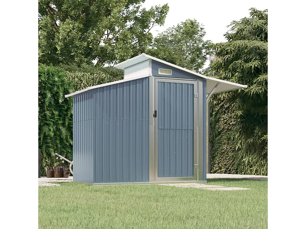 Abri de jardin Gris 270x130x208,5 Acier galvanisé