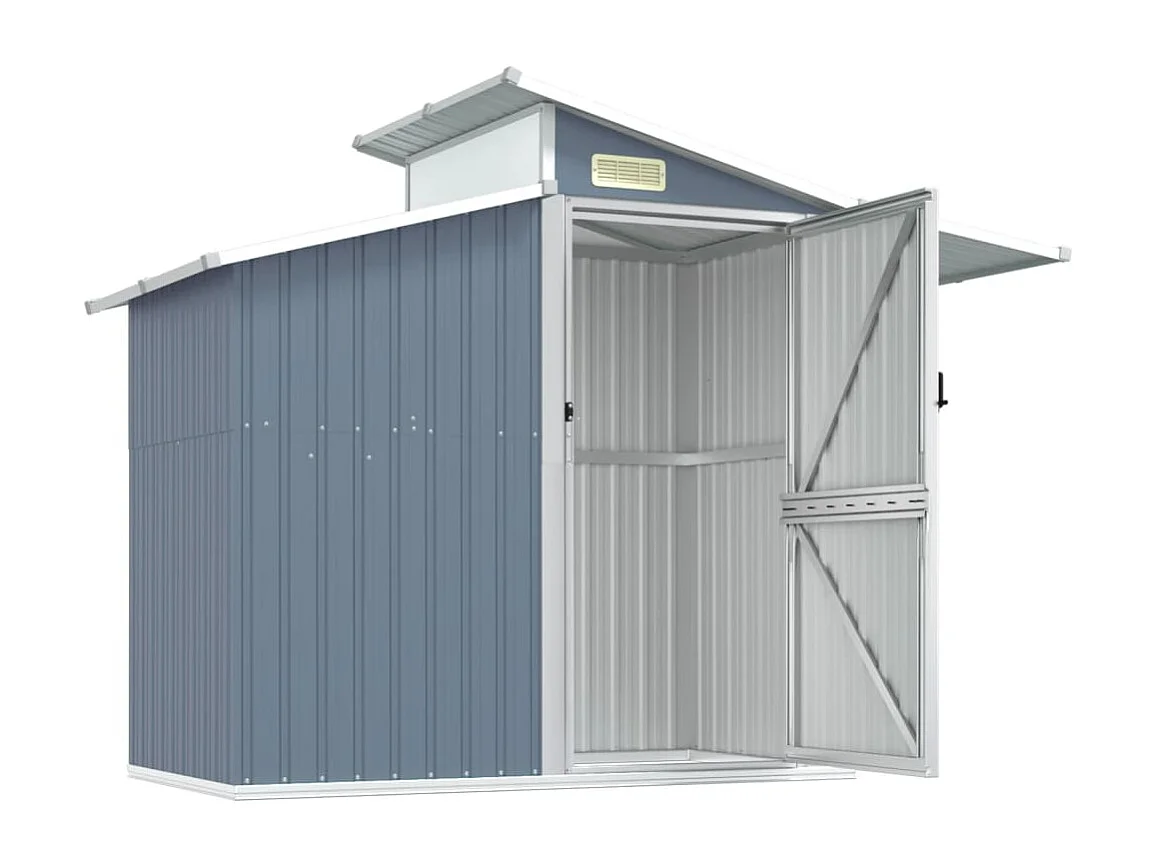 Abri de jardin Gris 270x130x208,5 Acier galvanisé