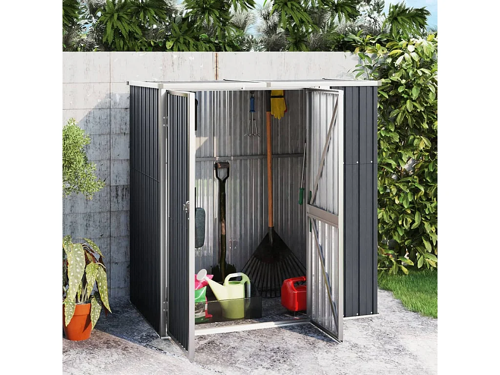 Abri à outils de jardin Anthracite 161x89x161 Acier galvanisé