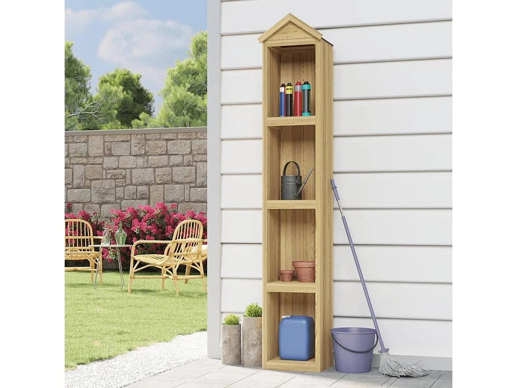 Abri à outils de jardin 40x33x222 Bois de pin imprégné