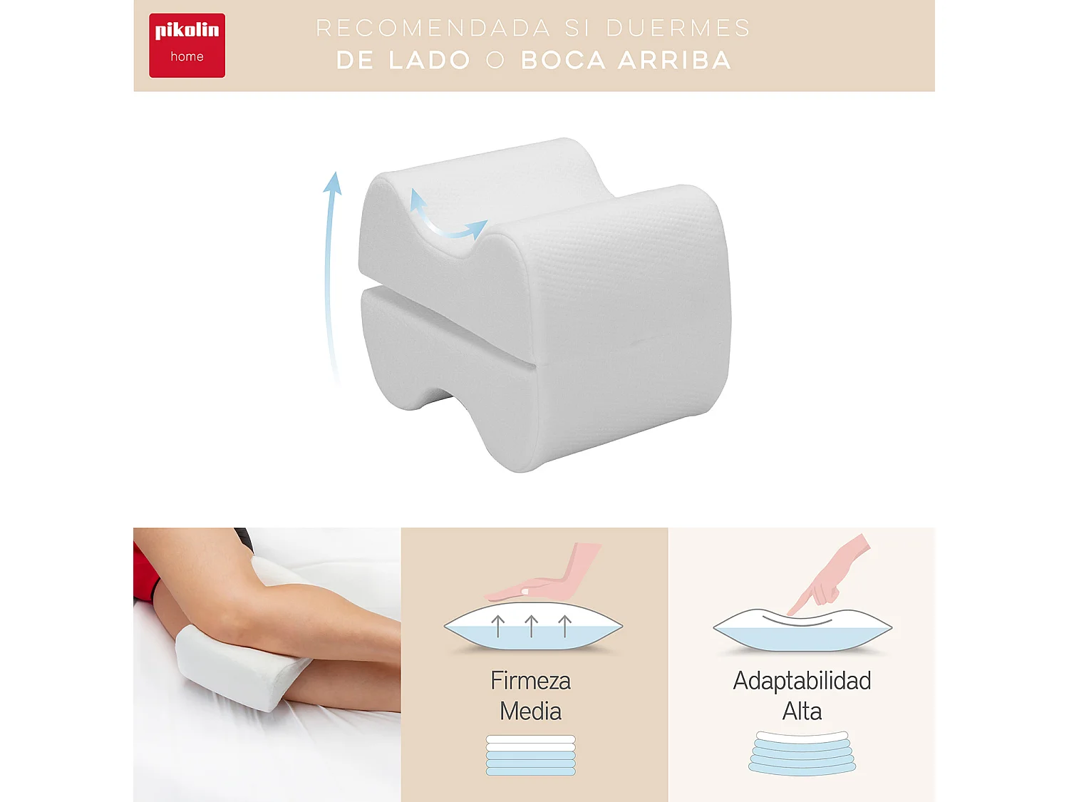 Almofada dobrável para pernas 15 x 20 cm | PIKOLIN HOME | Aloé Vera