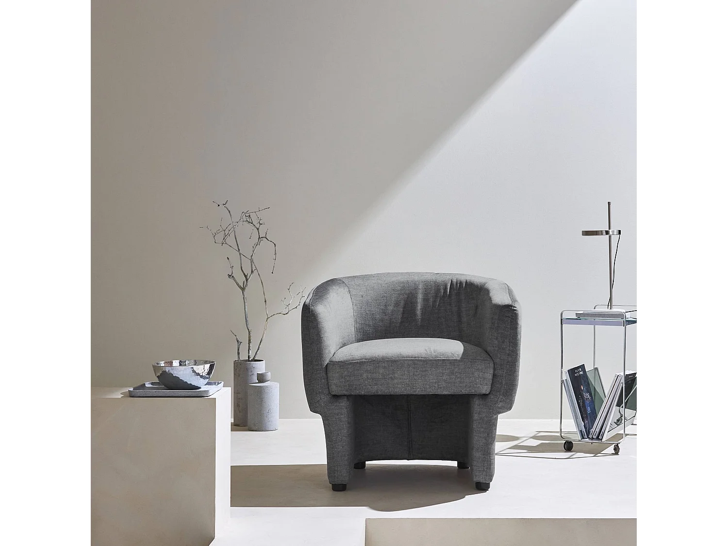 Sedia reclinabile grigio scuro l sweeek