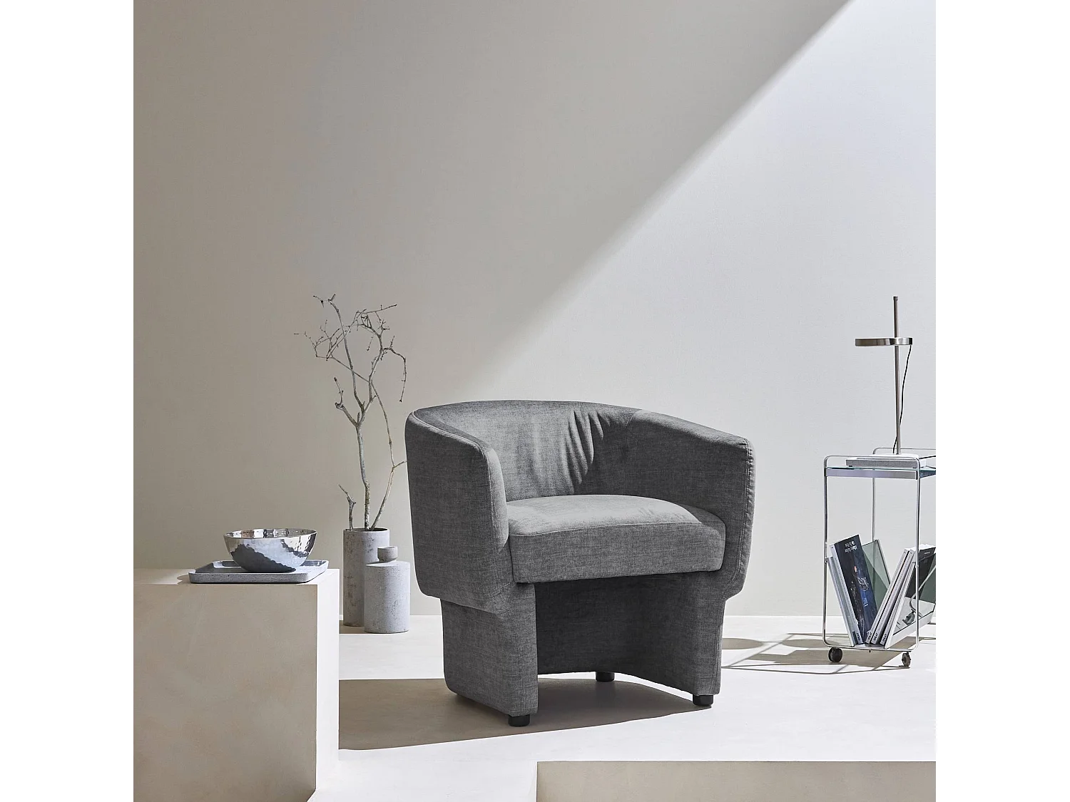 Sedia reclinabile grigio scuro l sweeek