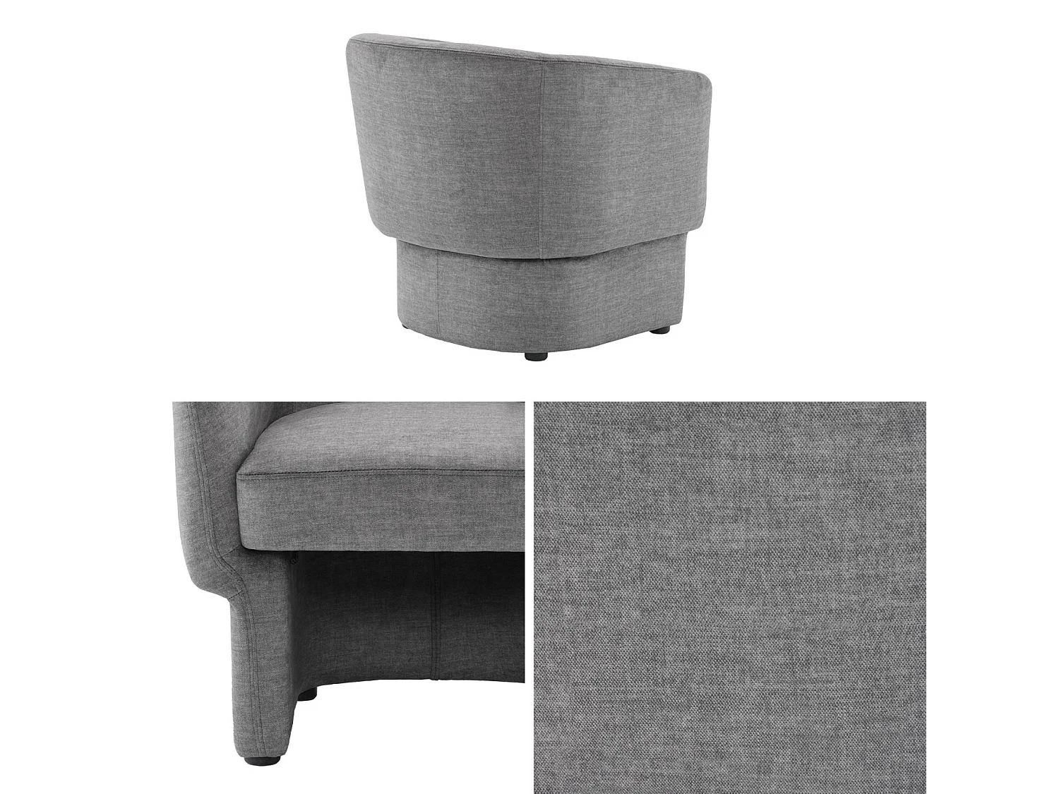 Sedia reclinabile grigio scuro l sweeek